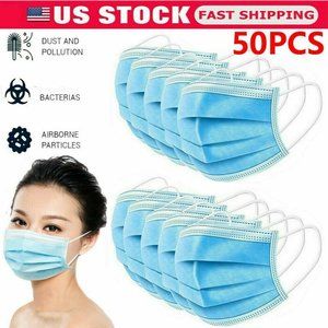 50Pcs Face Mask Earloop Anti-Dust Mouth Cover